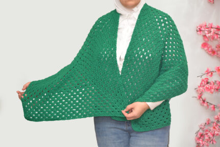 Green triangle shawl
