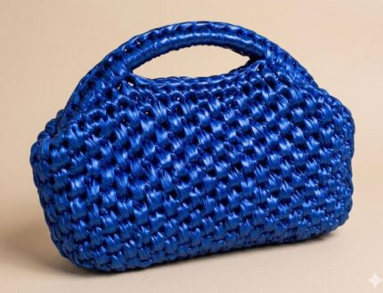 Metallic leather bag